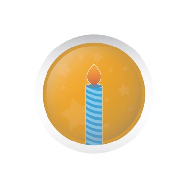 Mum düğmesi simgesi, vektör illüstrasyonu 