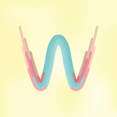 Bej arkaplanda izole edilmiş renkli alfabe harfi