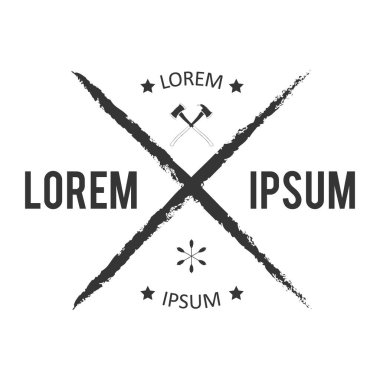 eksenlerin logosunun modern grafik simgesi vektör illüstrasyonu