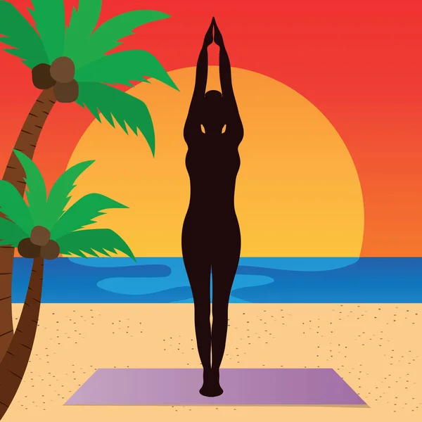 Yoga Mujer Ilustración Vectores Gráficos Web Icono — Archivo Imágenes Vectoriales