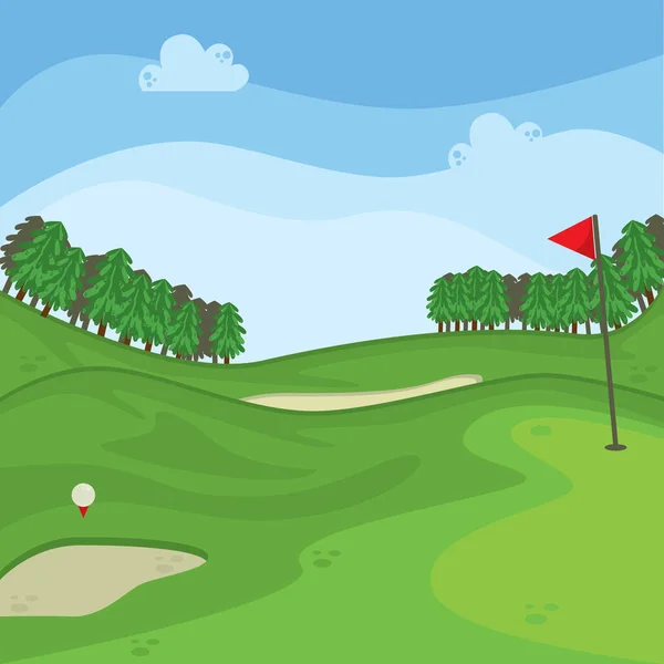 Icono Golf Vector Ilustración — Vector de stock