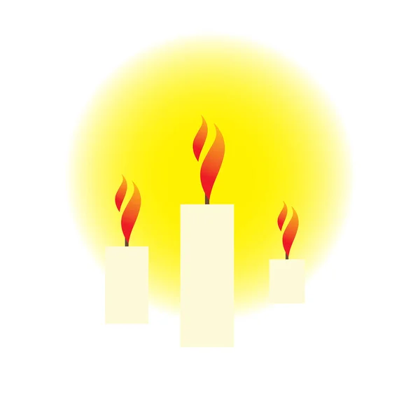 现代图形图标矢量插画蜡烛 — 图库矢量图片