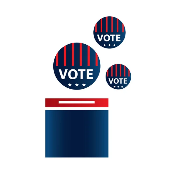 Bannière Stylisée Simple Avec Vote Etats Unis Illustration Vectorielle — Image vectorielle