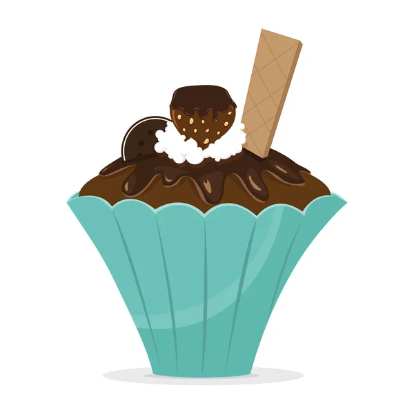 Cupcake Pictogram Vector Illustratie — Stockvector