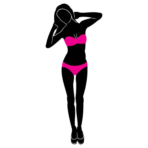 girl vector illustration, icon element background