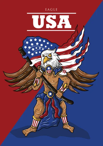 Einfache Usa Adler Vektor Illustration — Stockvektor