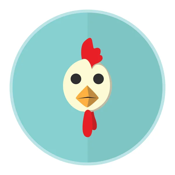 Semplice Grafica Vettoriale Illustrazione Pollo — Vettoriale Stock