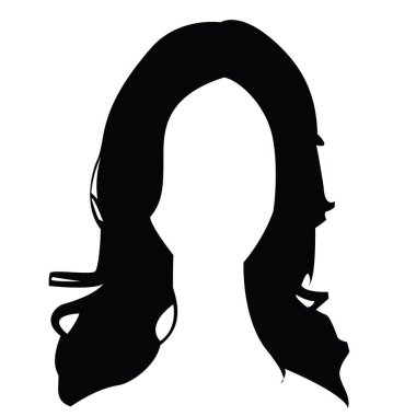 Güzel kadın vektör çiziminin silueti 