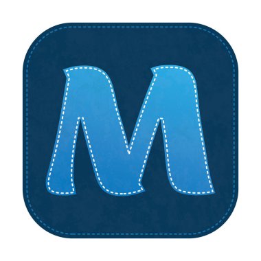 Renkli alfabe harfi izole edildi