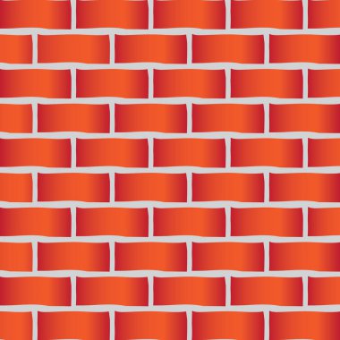 Grafik vektör çizimi, kırmızı tuğlalar duvarı 