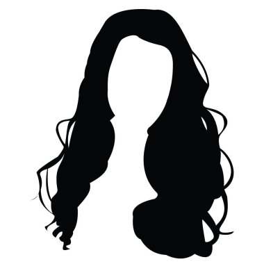 Güzel kadın vektör çiziminin silueti 