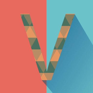 Renkli alfabe harfi izole edildi