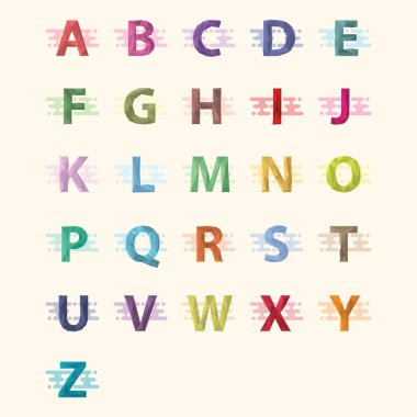 tipografi mektubu, vektör illüstrasyonu