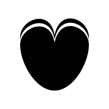 Kalp ve vektör illüstrasyonlu basit biçimlendirilmiş bayrak