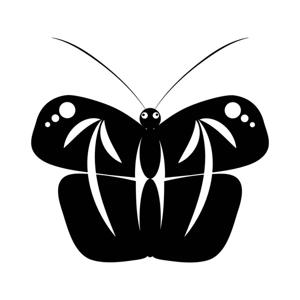 Jednoduchá Vektorová Ilustrace Motýla — Stockový vektor