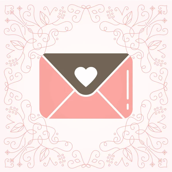 Banner Estilizado Simple Con Iconos Día San Valentín Ilustración Vectorial — Vector de stock