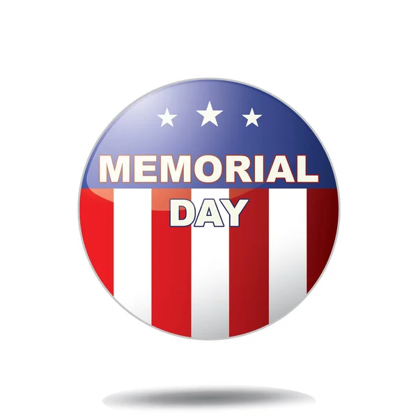 Stylized Banner Memorial Day Concept Vector Illustration — Stock Vector