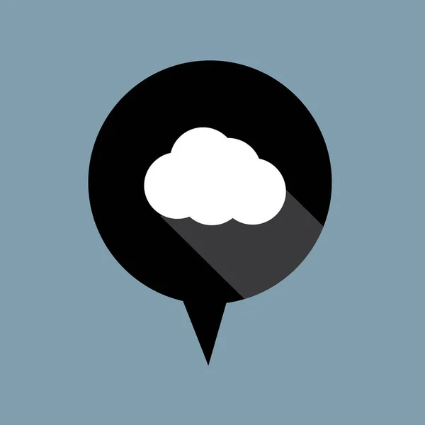 雲のピンの現代的なグラフィックベクトル図 — ストックベクタ