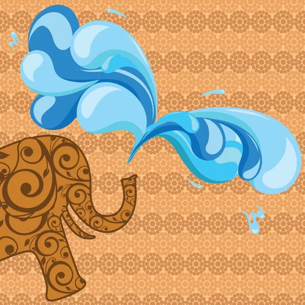 Illustration Vectorielle Créative Éléphant — Image vectorielle
