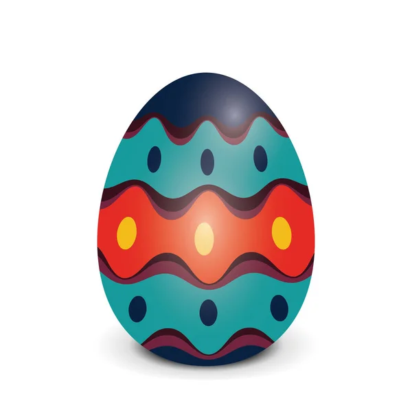 Vector Illustration Easter Egg Isolated White Background — Stock Vector