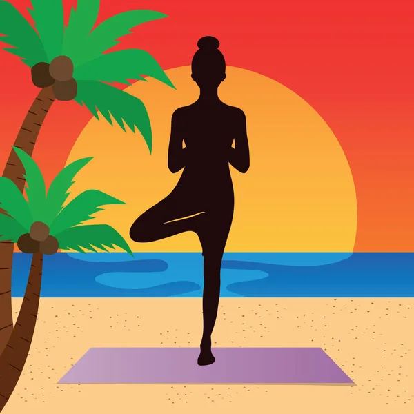 Yoga Mujer Ilustración Vectores Gráficos Web Icono — Vector de stock