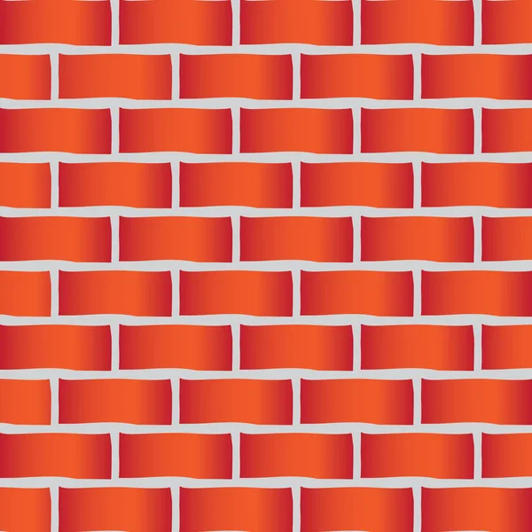 Graphic Vector Illustration Red Bricks Wall — Stock Vector