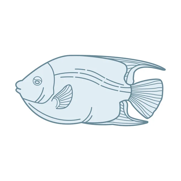 Rybí Vektorová Ilustrace Ikona Prvek Pozadí — Stockový vektor