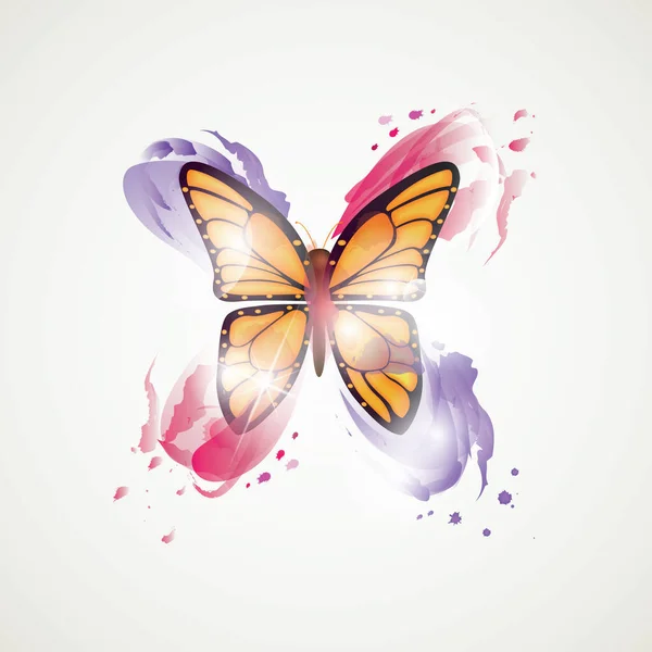 Einfache Schmetterlingsvektorillustration — Stockvektor