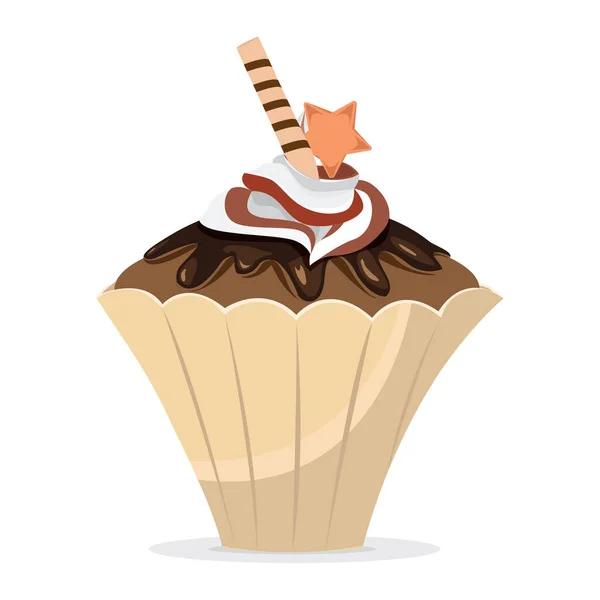 Obrázek Vektoru Ikony Cupcake — Stockový vektor