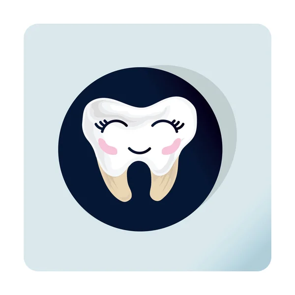 Vector Illustration Tooth Dental Medicine — Stock Vector