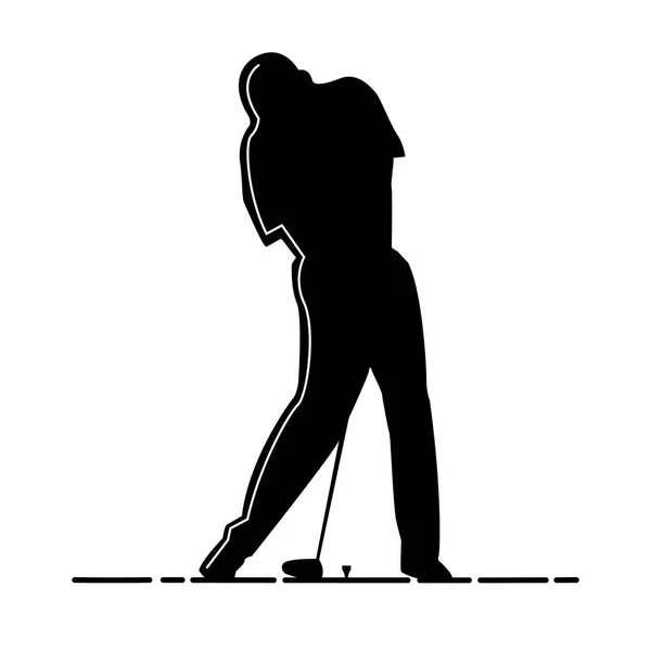 Vector Golf Ilustración Icono Fondo Elemento — Archivo Imágenes Vectoriales