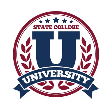 Eğitim kurumunun renkli logoti. Eğitim teması için vektör şablonu