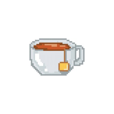 çay vektörü illüstrasyonu, simge ögesi arkaplanı