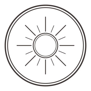 Güneş vektör illüstrasyonu, simge elementi arkaplanı