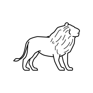 Beyaz arkaplanda hayvan simgesi 