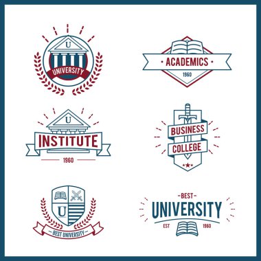 Eğitim kurumunun renkli logoti. Eğitim teması için vektör şablonu