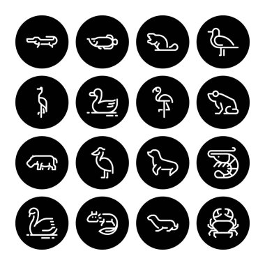 Simgeli basit biçimlendirilmiş pankart, vektör illüstrasyonu