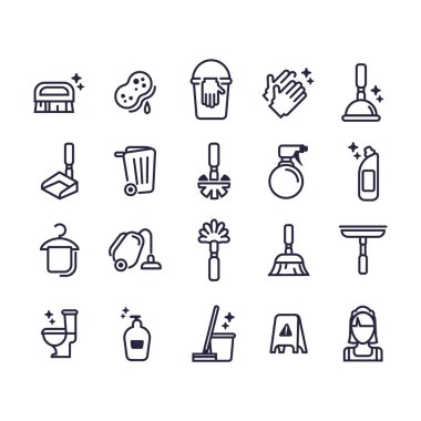 Tasarımınız için temizleme simgesinin vektör şablonu