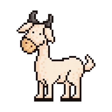 Keçi vektör illüstrasyonu, simge ögesi arkaplanı