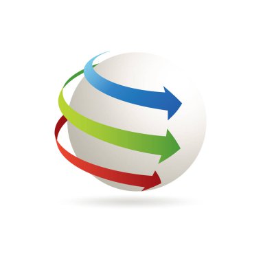 Dünya 'nın renkli vektör çizimi