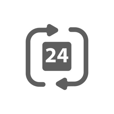 Zaman simgesinin vektör şablonu, saat illüstrasyonu 