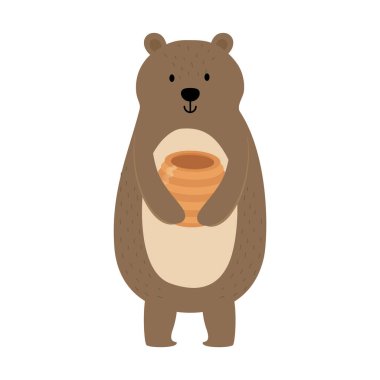 Ayı vektör illüstrasyonu, simge element arkaplanı