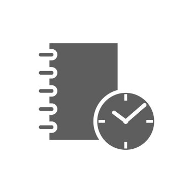 Zaman simgesinin vektör şablonu, saat illüstrasyonu 