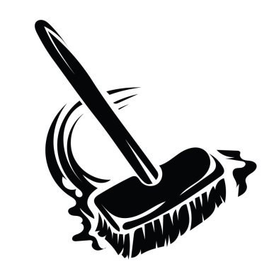 Tasarımınız için temizleme simgesinin vektör şablonu