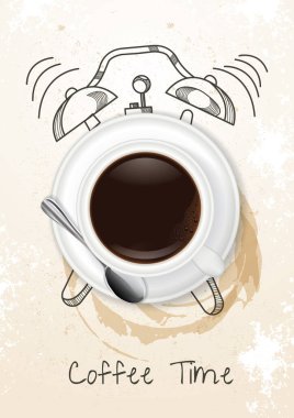 kahve vektörü illüstrasyonu, simge ögesi arkaplanı