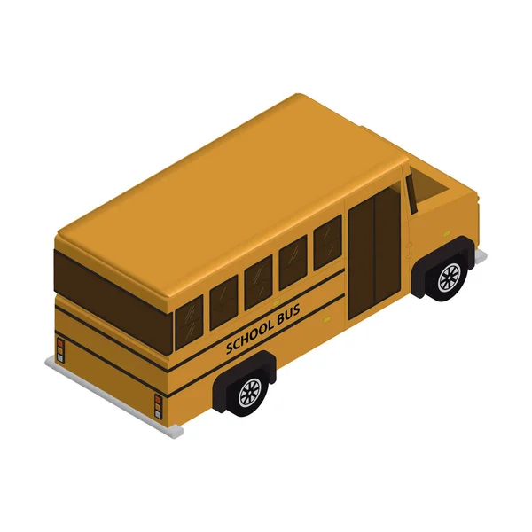 スクールバスのベクターイラストアイコン要素背景 — ストックベクタ