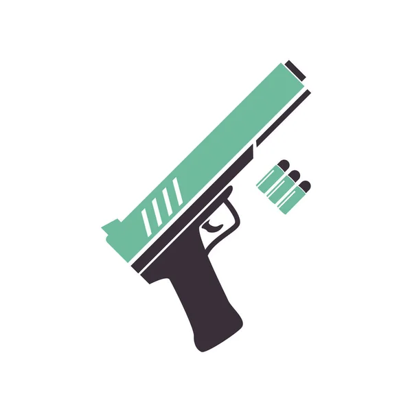 Illustration Vectorielle Pistolet Fond Élément Icône — Image vectorielle