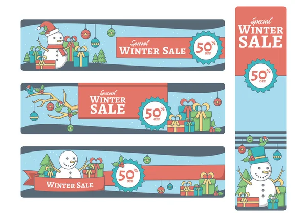 Winter Verkauf Vektor Illustration Symbol Element Hintergrund — Stockvektor