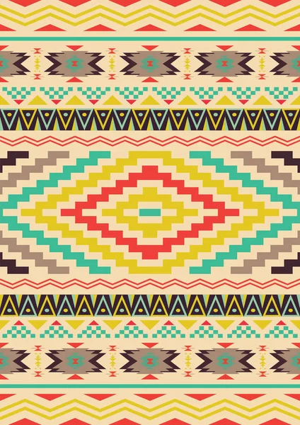 Illustration Vectorielle Colorée Modèle Ornement Aztèque — Image vectorielle