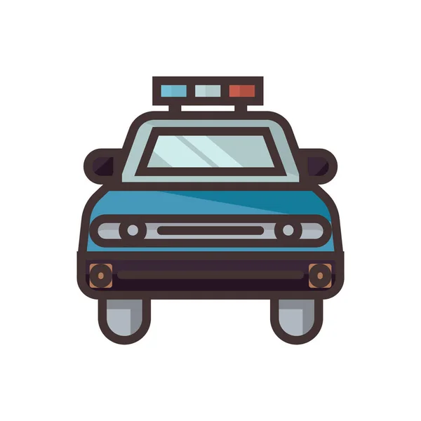 Polizei Auto Vektor Illustration Symbol Element Hintergrund — Stockvektor